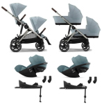 Cybex 4 in 1 Gemellare Gazelle S TPE Stormy Blue con isofix