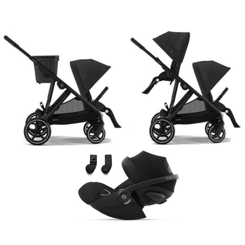 Cybex Passeggino Doppio Gazelle S BLK Moon Black con Cloud G i-Size