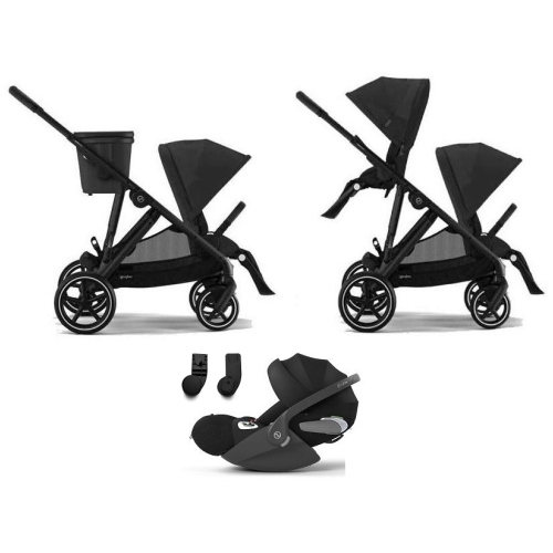 Cybex Passeggino Doppio Gazelle S BLK Moon Black con Cloud T i-Size