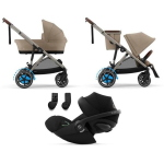 Cybex Trio e-Gazelle S Almond Beige con Cloud G i-size
