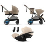 Cybex Trio e-Gazelle S Almond Beige con Cloud G3 i-Size Plus