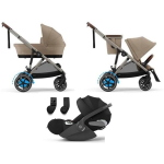Cybex Trio e-Gazelle S Almond Beige con Cloud T i-Size