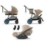 Cybex Trio e-Gazelle S Almond Beige con Cloud T i-Size Plus