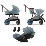 Cybex Trio e-Gazelle S TPE Stormy Blue con Cloud G3 Plus i-Size