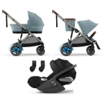 Cybex Trio e-Gazelle S TPE Stormy Blue con Cloud T i-Size