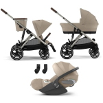 Cybex Trio Gazelle S Tpe Almond Beige con Cloud T Plus I-Size