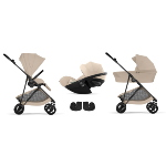 Cybex Trio Melio Carbon Almond Beige con Cloud G3 Plus I-Size