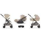 Cybex Trio Melio Carbon Almond Beige con Cloud T I-Size Plus