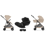 Cybex Trio Melio Carbon Almond Beige con Cloud G I-Size