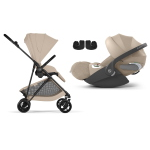 Cybex 2in1 Melio Carbon Almond Beige con Cloud T I-Size Plus