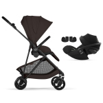 Cybex 2in1 Melio Carbon Chocolate Brown con Cloud G I-Size