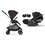 Cybex 2in1 Melio Carbon Chocolate Brown con Cloud T I-Size