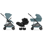 Cybex Trio Melio Carbon Stormy Blue con Cloud G I-Size