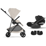 Cybex 2in1 Melio Carbon Dune Grey con Cloud T I-Size