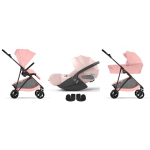 Cybex Trio Melio Carbon Candy Pink con Cloud T Plus I-Size