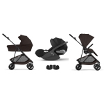 Cybex Trio Melio Carbon Chocolate Brown con Cloud T I-Size