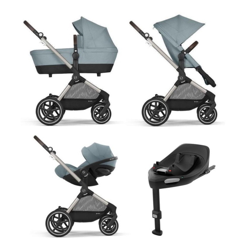 Cybex 4 in 1 EOS LUX TPE Sky Blue con Cloud G3 Plus i-Size e Isofix