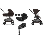 Cybex 4 in 1 Melio Carbon Chocolate Brown con Cloud G I-Size e Isofix