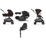 Cybex 4 in 1 Melio Carbon Chocolate Brown con Cloud T I-Size e Isofix