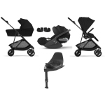Cybex 4 in 1 Melio Carbon Magic Black con Cloud T I-Size e Isofix
