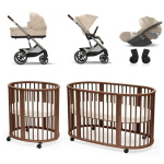 Kit Nascita Neonato Trio Balios S Lux Almond Biege e Sleepi V3 Warm Brown