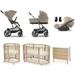Kit Nascita Neonato Cybex Trio Balios Beige e Cameretta Stokke Sleepi V3 Natural