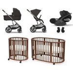Kit Nascita Neonato Trio Balios S Lux Chocolate Brown e Sleepi V3 Warm Brown