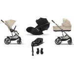 Cybex 4 in 1 Balios S lux Almond Beige con Cloud G i-Size e Isofix