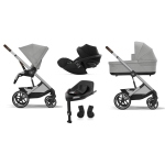 Cybex 4 in 1 Balios S Lux SLV Stone Grey con Cloud G i-Size e Isofix