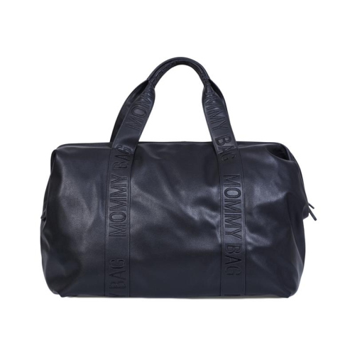 Childhome Borsa Mommy Bag Signature Simil Pelle Nero 