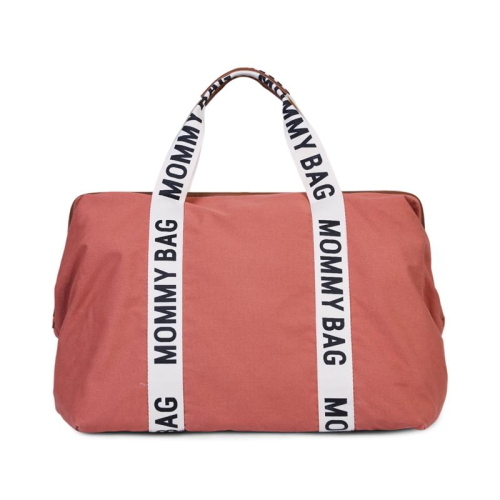 Childhome Borsa Mommy Bag Signature Canvas Terracotta