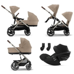 Cybex Trio Fratellare Gazelle S Tpe Almond Beige con Coud G