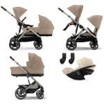 Cybex Trio Fratellare Gazelle S Tpe Almond Beige con Coud G3 Plus