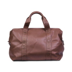 Childhome Borsa Mommy Bag Signature Simil Pelle Tabacco