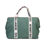 Childhome Borsa Mommy Bag Signature Canvas Verde 