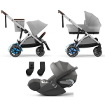 Cybex Trio e-Gazelle S SLV Stone Grey con Cloud T I-Size