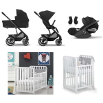 Set Neonato Trio Cybex Balios S Lux Moon Black e Culla evolutiva Glam 9x1