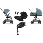 Cybex 4 in 1 Eezy S Twist+2 Tpe Stormy Blue con Cloud G I-Size e Isofix