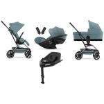 Cybex 4 in 1 Eezy S Twist+2 Stormy Blue con Cloud G3 I-Size Plus e Isofix