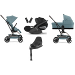 Cybex 4 in 1 Eezy S Twist+2 Tpe Stormy Blue con Cloud T I-Size e Isofix