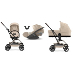 Cybex Trio Eezy S Twist+2 Almond Beige con Cloud T Plus I-Size