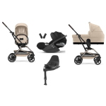Cybex 4 in 1 EEZY S TWIST+2 Almond Beige con Cloud T I-Size e Isofix