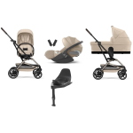 Cybex 4 in 1 EEZY S TWIST+2 Almond Beige con Cloud T I-Size Plus e Isofix