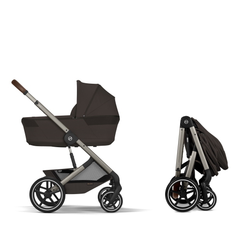 Cybex Trio Balios S Lux con Navicella Richiudibile Chocolate Brown e Cloud G3 I-Size 