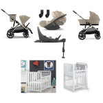 Kit Nascita Cybex Gazelle 4 in 1 Almond Beige e Culla evolutiva Glam 9x1