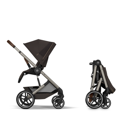 Cybex Trio Balios S Lux con Navicella Richiudibile Chocolate Brown e Cloud G3 I-Size 