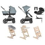 Set Nascita Neonato Cybex 4 in 1 Eos Lux con Isofix e Tripp Trapp 4 in 1