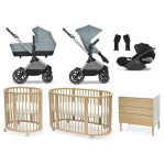 Kit Nascita Neonato Cybex Trio EOS e Cameretta Stokke Sleepi V3 Natural