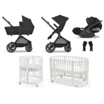 Kit Nascita Neonato Trio Cybex EOS Lux Moon Black e Stokke Sleepi V3 White
