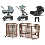 Kit Nascita Neonato Trio EOS Lux e Stokke Sleepi V3 Warm Brown